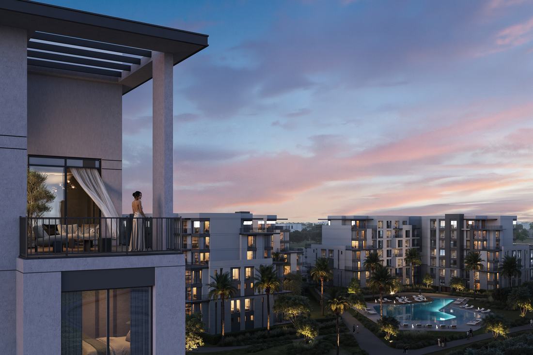 Duplex terrace overlooking the community